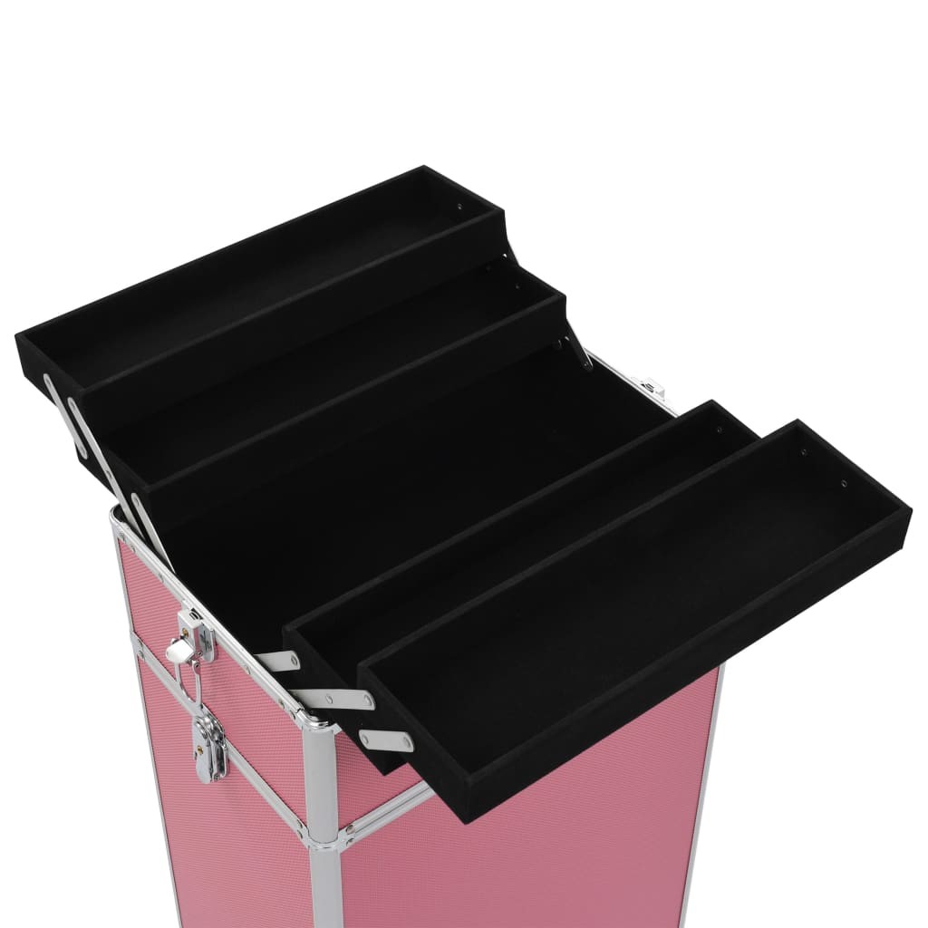 Make-up Trolley Aluminium Pink